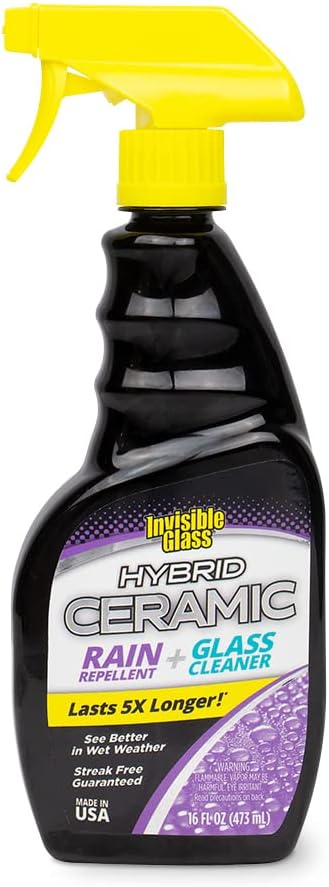 Invisible Glass 92183 Hybrid Ceramic Rain Repellent and Glass Cleaner Cleans