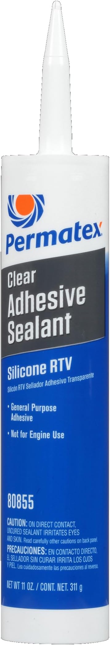 Permatex 80855 Clear RTV Silicone Adhesive Sealant