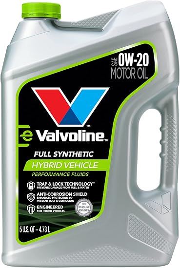 Valvoline Hybrid Vehicle 0W-20 Full Synthetic Motor Oil 5 QT
